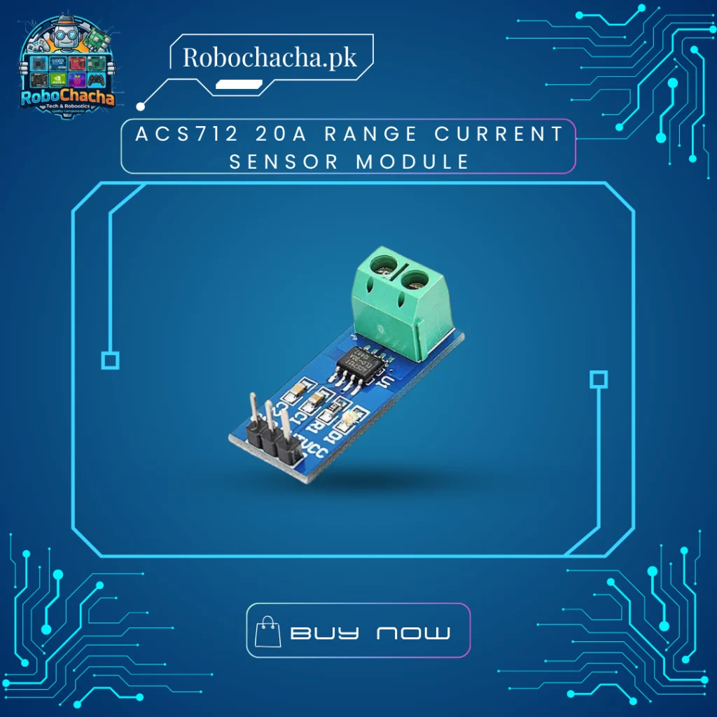 ACS712 20A Range Hall Effect Current Sensor Module for AC and DC Measurement with Arduino