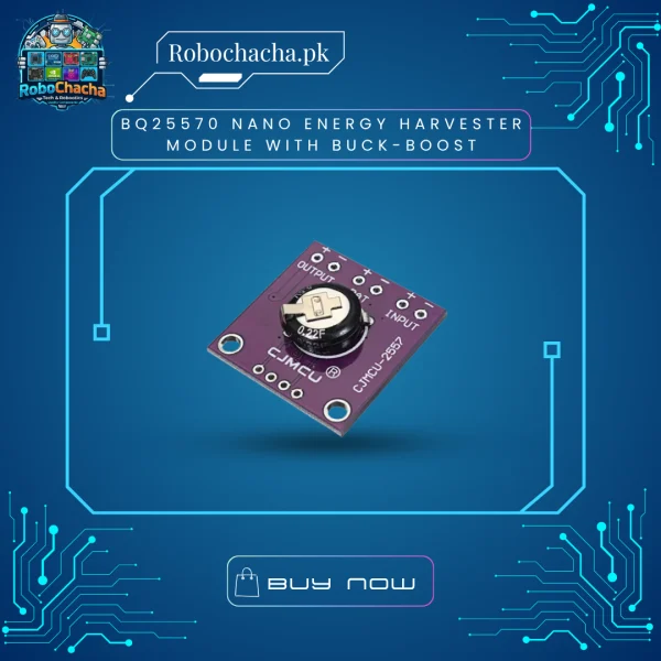BQ25570 Nano Power Energy Harvester Module with MPPT and Buck-Boost for Solar and Thermal Harvesting
