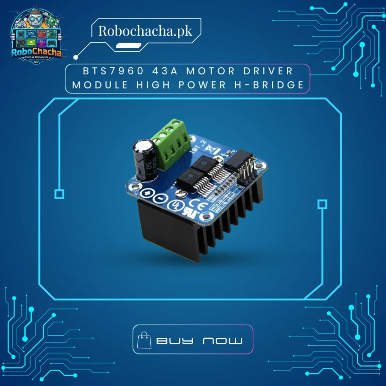 BTS7960 43A High Power IBT-2 H-Bridge DC Motor Driver Module with Aluminum Heatsink for Heavy Robotics