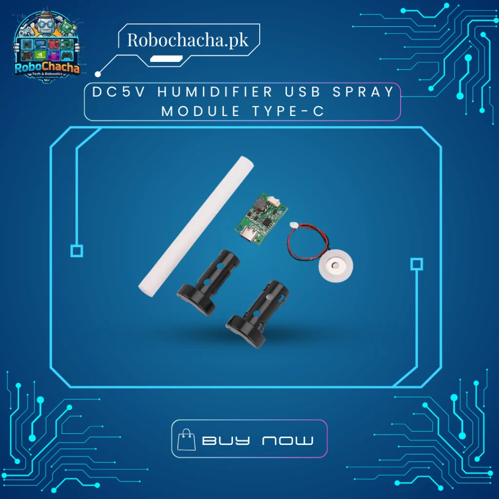 DC5V Ultrasonic Humidifier USB Spray Module Driver Board with Type-C Port and Ceramic Mist Maker Disc