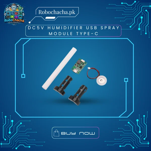 DC5V Ultrasonic Humidifier USB Spray Module Driver Board with Type-C Port and Ceramic Mist Maker Disc
