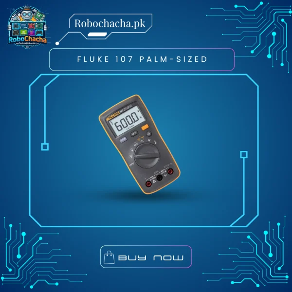 Fluke 107 Palm-Sized Digital Multimeter with Backlit Display and AC/DC Current Measurement
