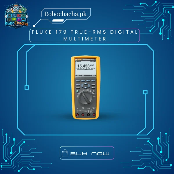 Fluke 179 True-RMS Digital Multimeter with Temperature Measurement and Backlight for Industrial Troubleshooting