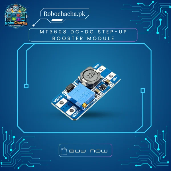MT3608 2A Adjustable DC-DC Step-Up Boost Converter Module for 3.7V Lithium Battery to 5V/12V