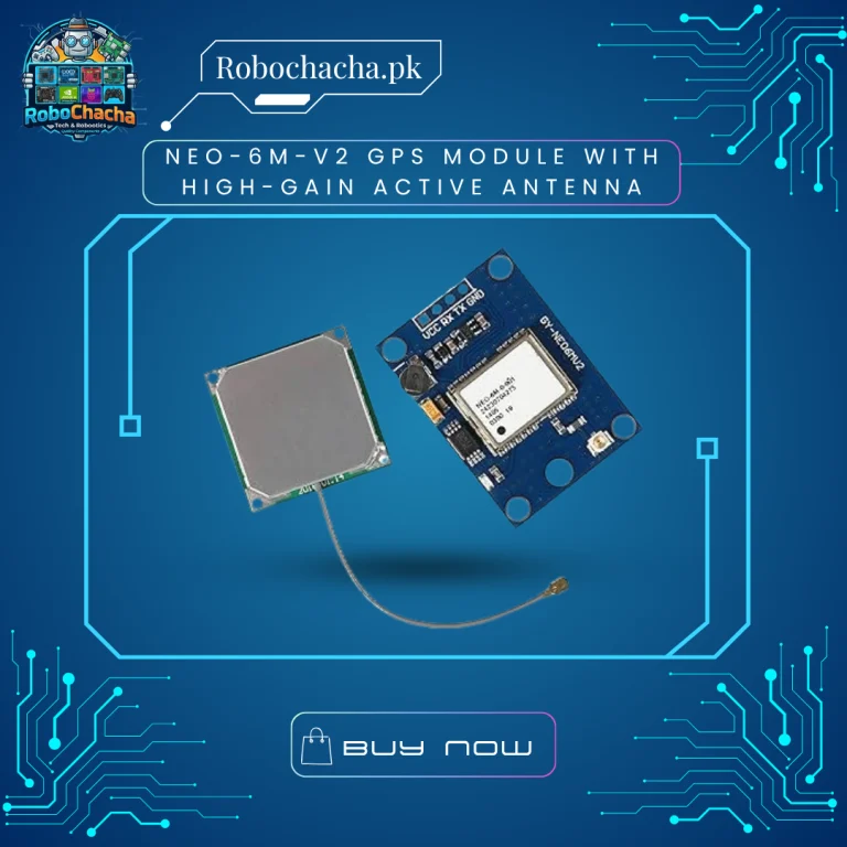 NEO-6M-V2 u-blox 6 Series GPS Receiver Module with External High-Gain Active Antenna and Connecting Cable