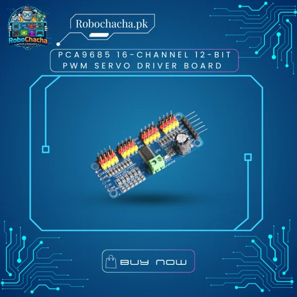 PCA9685 16-Channel 12-bit PWM I2C Servo Motor Driver Board Module for Arduino and Robotics