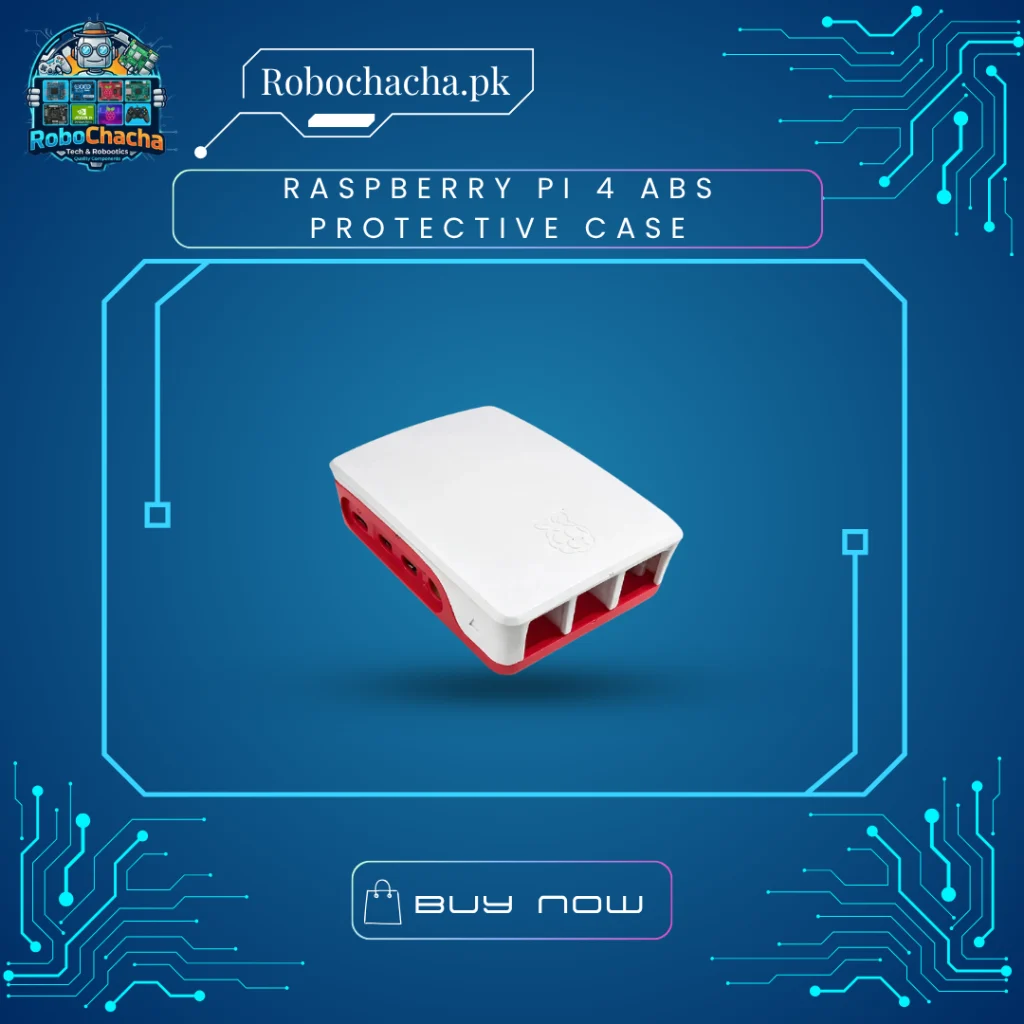 Heavy Duty ABS Protective Case Enclosure Shell for Raspberry Pi 4 Model B with Cooling Fan Slot