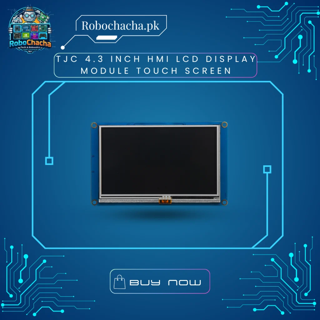 TJC 4.3 Inch 480x272 Smart HMI Serial Touch LCD Display Module with UART Interface for Raspberry Pi and Arduino Robotics