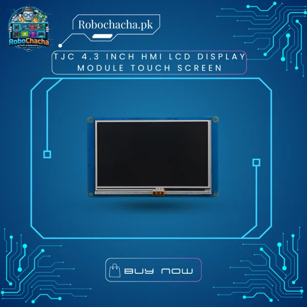 TJC 4.3 Inch 480x272 Smart HMI Serial Touch LCD Display Module with UART Interface for Raspberry Pi and Arduino Robotics