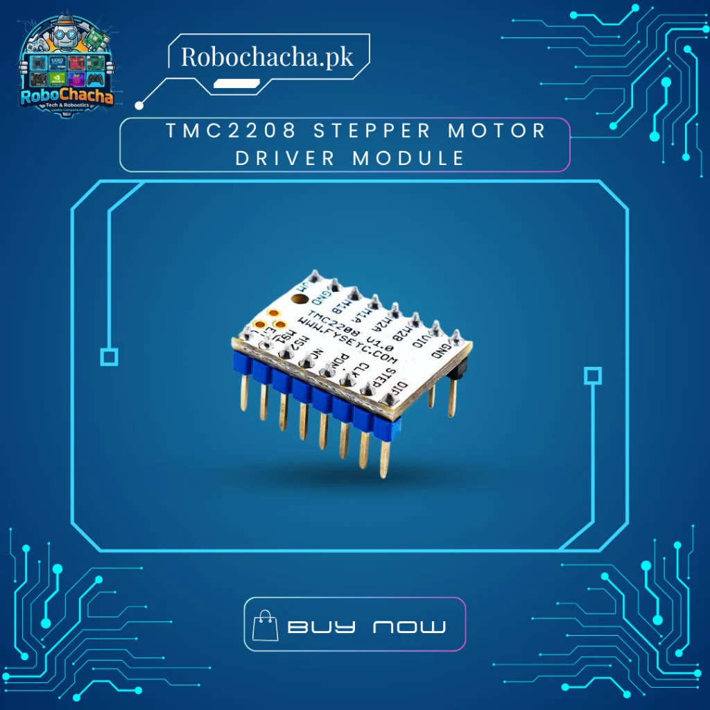 TMC2208 Ultra-Silent Stepper Motor Driver Module with Aluminum Heatsink for 3D Printers and CNC