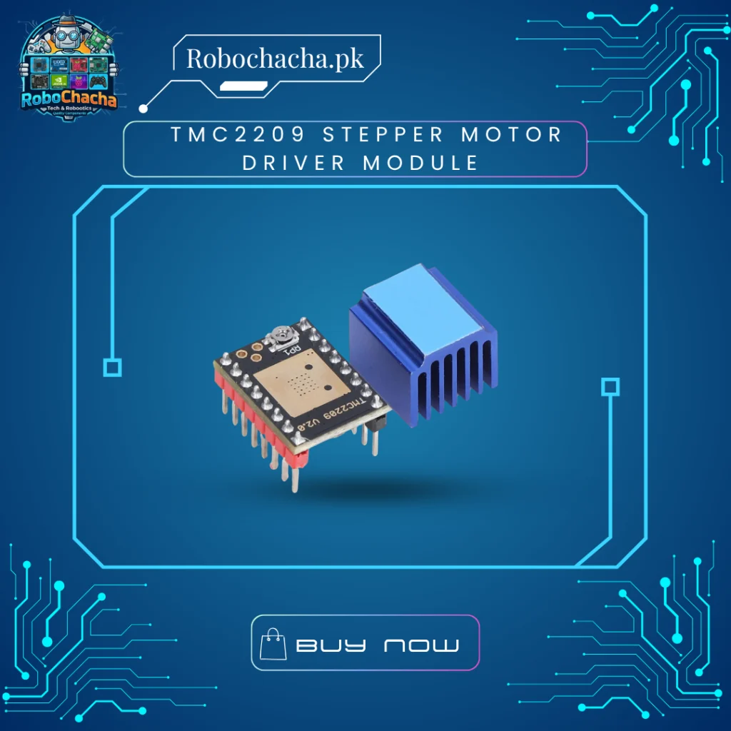 TMC2209 Ultra-Silent Stepper Motor Driver Module with StallGuard Sensorless Homing and Aluminum Heatsink
