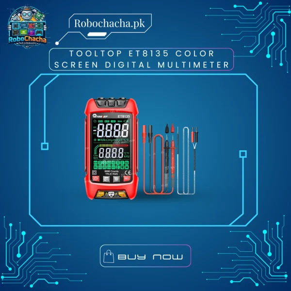 TOOLTOP ET8135 Smart Digital Multimeter with Large Color LCD Screen and Ultra-Thin Design