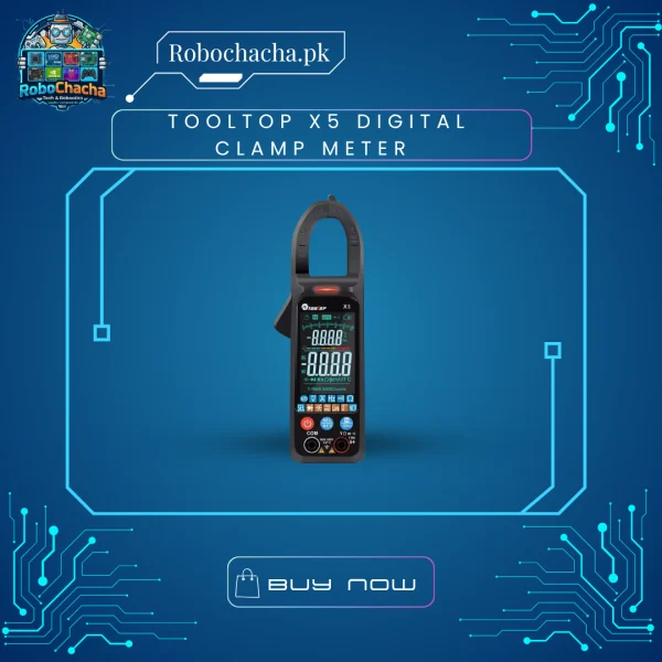 TOOLTOP X5 Digital AC/DC Clamp Meter with High-Precision Color Display and True RMS - Professional Solar and Industrial Grade