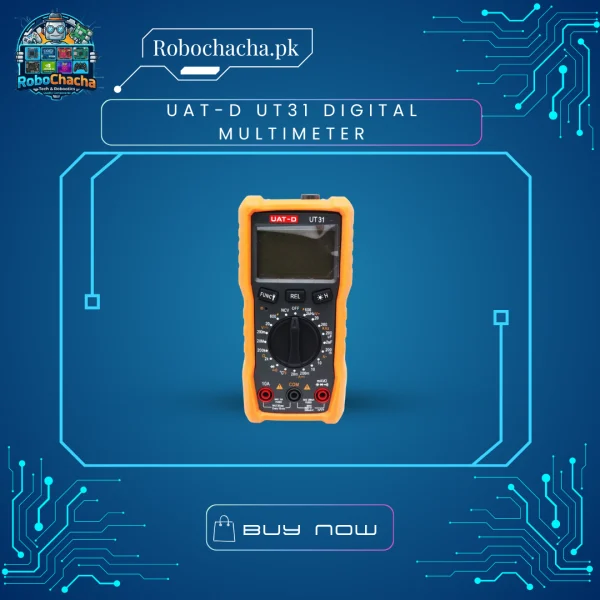 UT31 Multimeter, UAT-D Meter, Digital Multimeter Pakistan, Voltmeter, Ammeter Pakistan, Robochacha, Electronics Tools, Continuity Tester, Capacitor Tester, Student Lab Tools