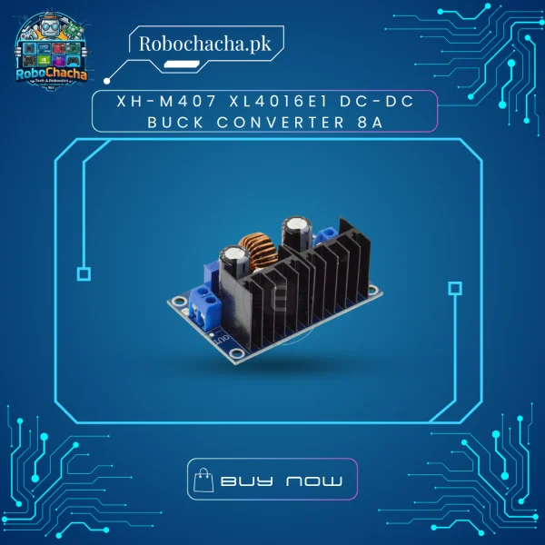 XH-M407 XL4016E1 8A High-Power DC-DC Buck Converter Step-Down Module with Digital Voltmeter Display