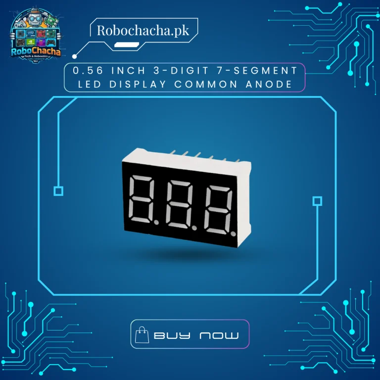 0.56 Inch 3-Digit 7-Segment Common Anode Red LED Display Raw Multiplexed Module