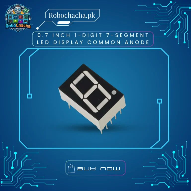 0.7 Inch Single Digit 7-Segment Common Anode Red LED Display Module for Electronics Prototyping