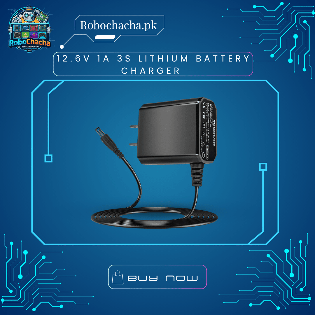 12.6V 1A 3S Lithium Battery Charger 12.6V 1A 3S 3-Cell Lithium Ion Smart Battery Wall Charger Adapter with 5.5mm Barrel Jack and Dual Color LED Indicator