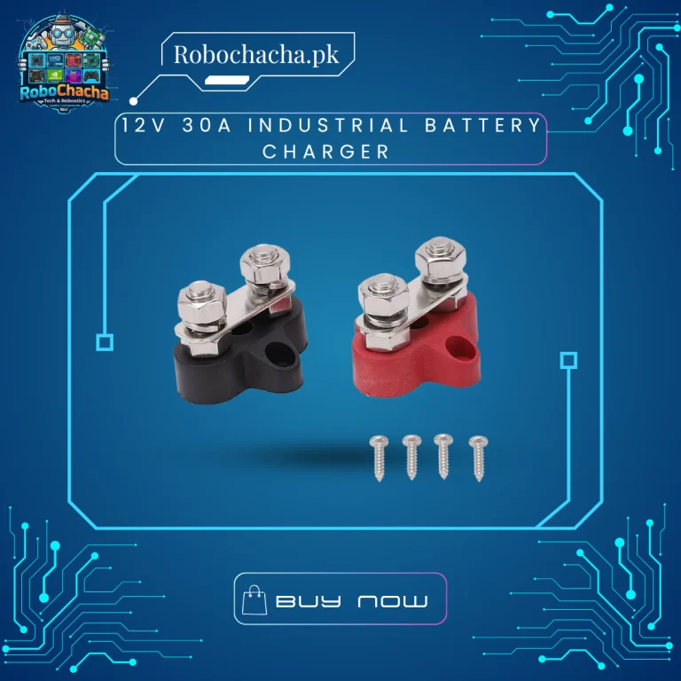 M8 Heavy-Duty Power Terminal Block Red and Black Studs for Battery and Power Distribution