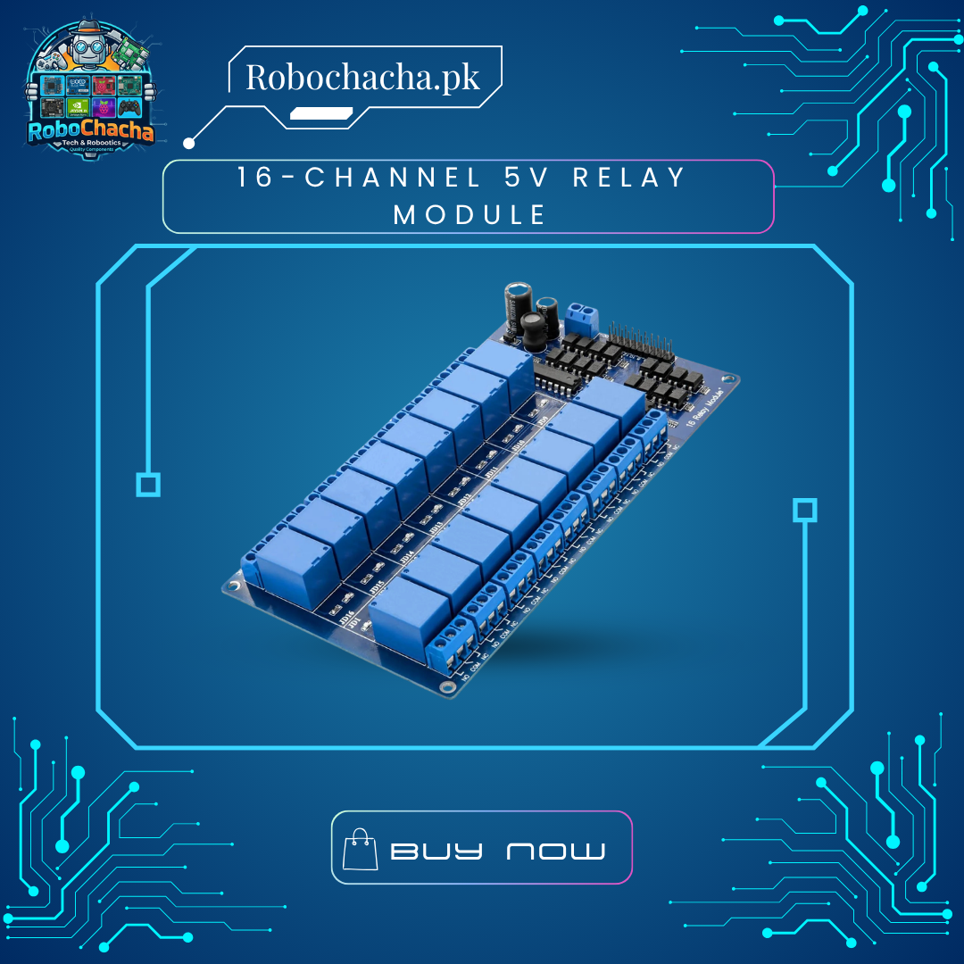 16-Channel 5V Relay Module 16-Channel 5V Relay Module with Optocoupler Isolation and LM2576 Power Regulator for Industrial Automation