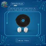 2 Meter Open Ended GT2 Timing Belt 6mm Width with Two 16 Teeth 5mm Bore Aluminum Pulleys Bundle Kit