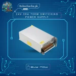 Heavy-Duty 24V 30A 720W Industrial Enclosed Switching Power Supply SMPS with Built in Forced Cooling Fan and Screw Terminals
