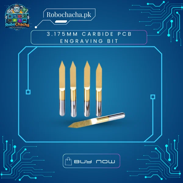 3.175mm 1/8 Inch Shank Tungsten Carbide 30 Degree 0.2mm V-Shape PCB Engraving Router Bit for CNC Milling