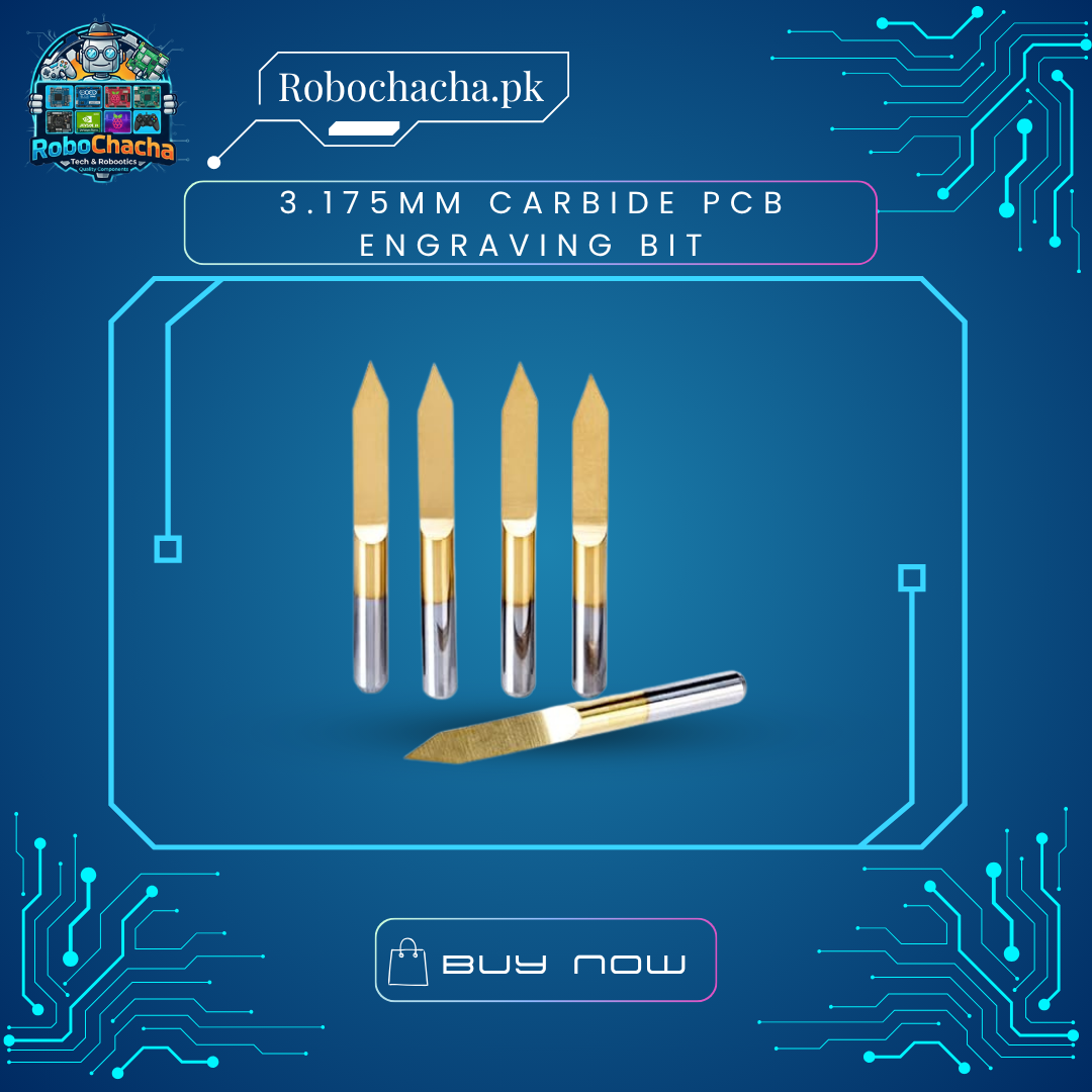 3.175mm Carbide PCB Engraving Bit 3.175mm 1/8 Inch Shank Tungsten Carbide 30 Degree 0.2mm V-Shape PCB Engraving Router Bit for CNC Milling
