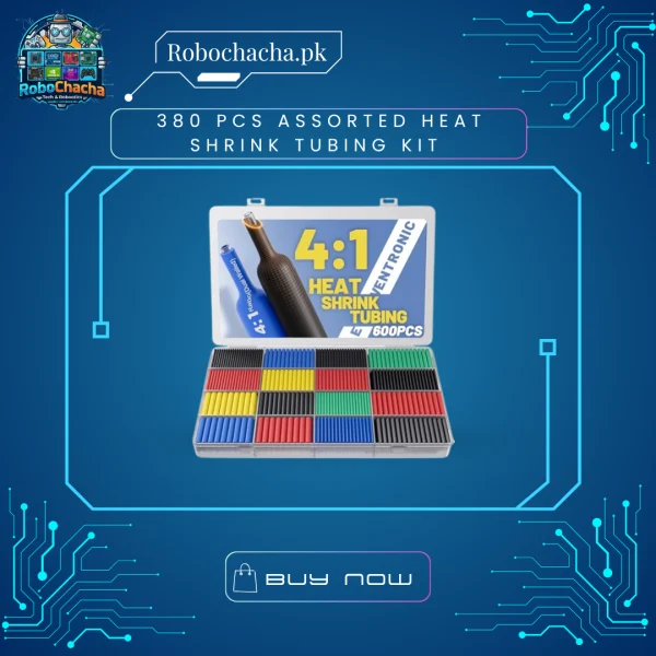 380 Pieces Assorted Heat Shrink Tubing Insulation Sleeving Wrap Set with Storage Box - Robochacha Pakistan