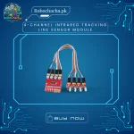 4-Channel Infrared Tracking Line Sensor Module with TCRT5000 Probes and LM393 Comparator for Arduino Robot Car
