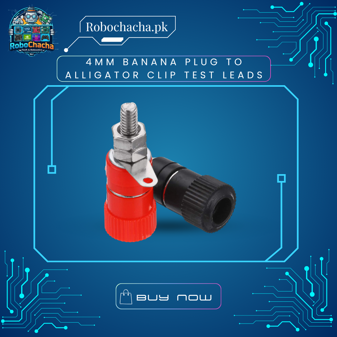 _4mm Banana Plug to Alligator Clip Test Leads 4mm Red and Black Banana Plug Connectors for Power Supplies and Test Leads