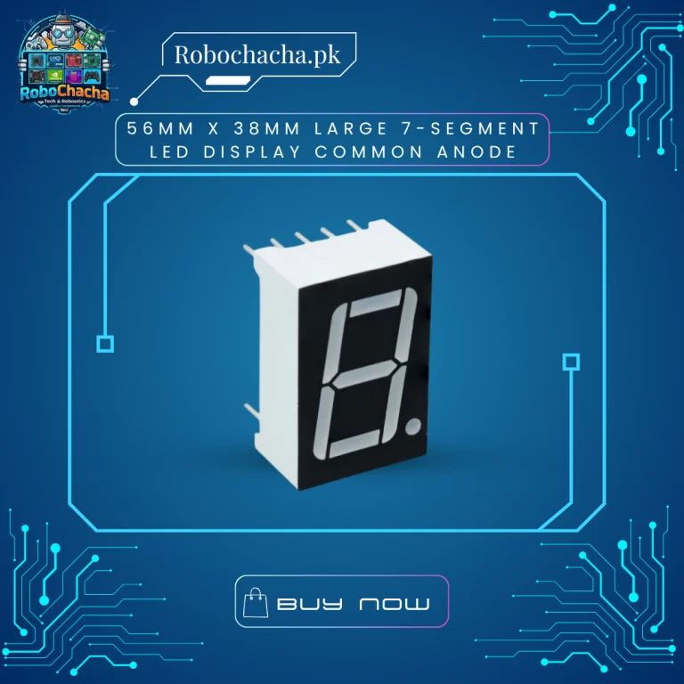 56mm x 38mm 10-Pin Single Digit 7-Segment Red LED Display Module Common Anode for Industrial Panels and Counter Systems