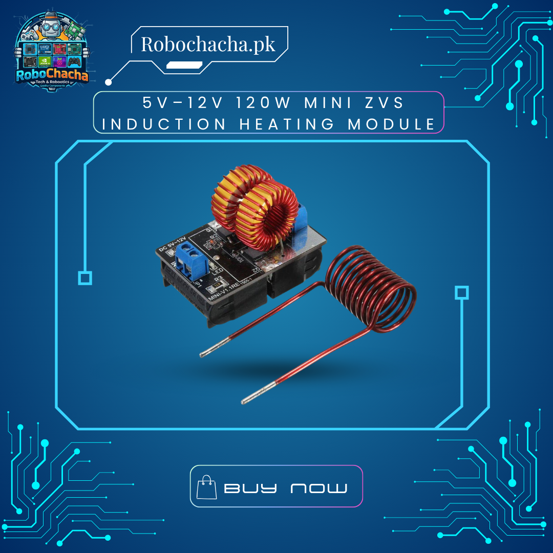 5V–12V 120W Mini ZVS Induction Heating Module Mini ZVS Induction Heating Power Supply Module 120W with Copper Coil for DIY Metal Heating Experiments