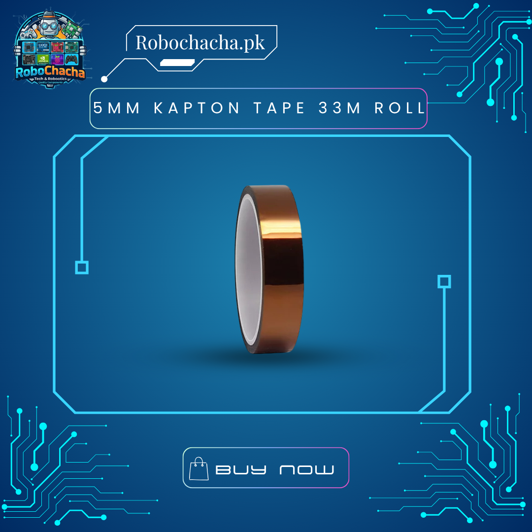 5mm Kapton Tape 33M Roll 5mm x 33m High Temperature Heat Resistant Kapton Polyimide Insulation Tape Roll for PCB Soldering Repair