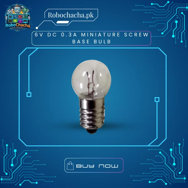 6V DC 0.3A Miniature E10 Screw Base Filament Bulb with Warm White Light for Physics Experiments -