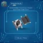 Standard 6x6x5mm 4-Pin Miniature Tactile Push Button Momentary Switch for Breadboard and Printed Circuit Board Prototyping