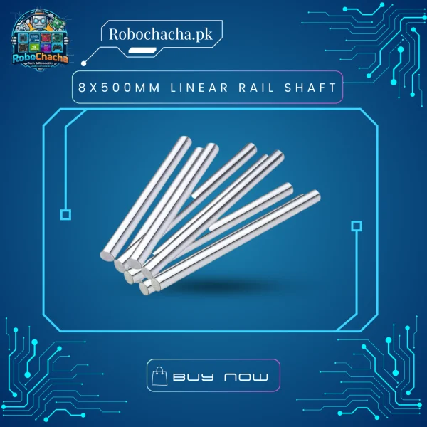 8x500mm Hardened Chrome Plated Linear Shaft Optical Axis Guide Rod for CNC Routers and 3D Printers