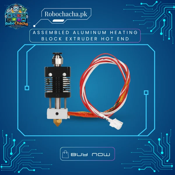 Pre-Assembled MK8 Aluminum Heating Block Extruder Hot End Kit with 100K Thermistor and 40W Cartridge Heater for 3D Printers