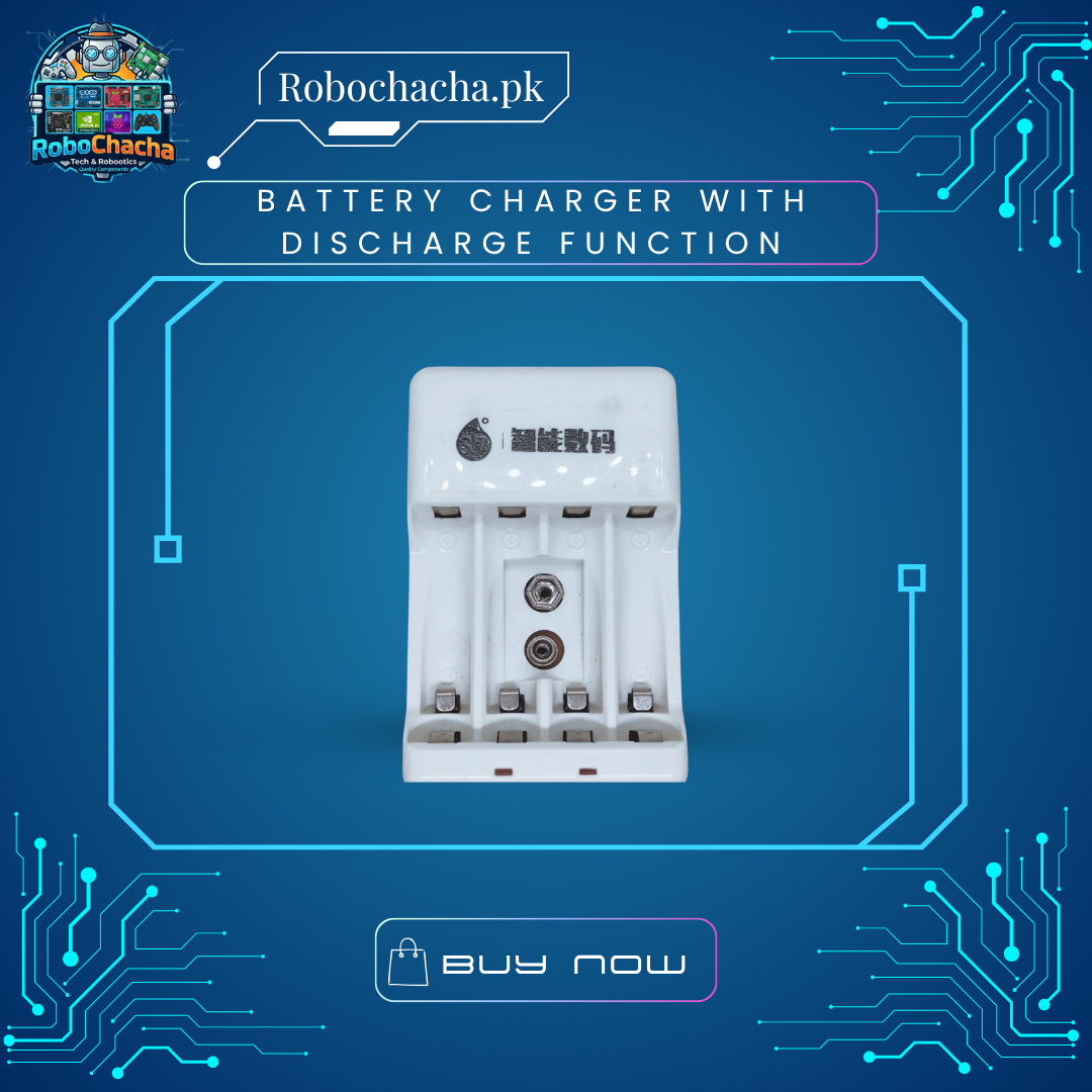 Battery Charger With Discharge Function Universal Battery Charger with Discharge and Refresh Function for AA, AAA, and 9V Batteries