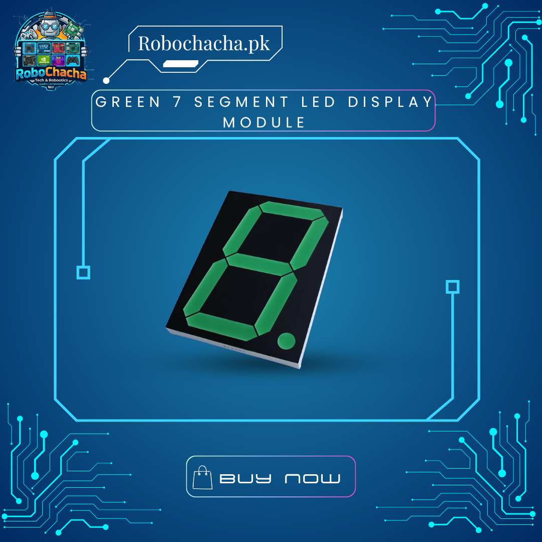 Green 7 Segment LED Display Module 0.56 Inch Single Digit Green 7 Segment LED Display Module Common Anode and Cathode for Arduino and Digital Counters