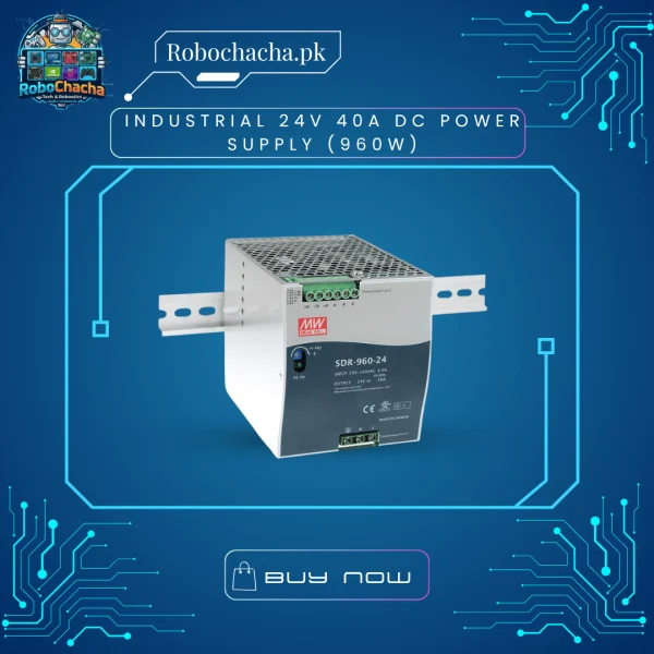 Heavy Duty 24V 40A 960W Industrial Switching Power Supply SMPS Stock Lot with Dual Cooling Fans and Screw Terminals