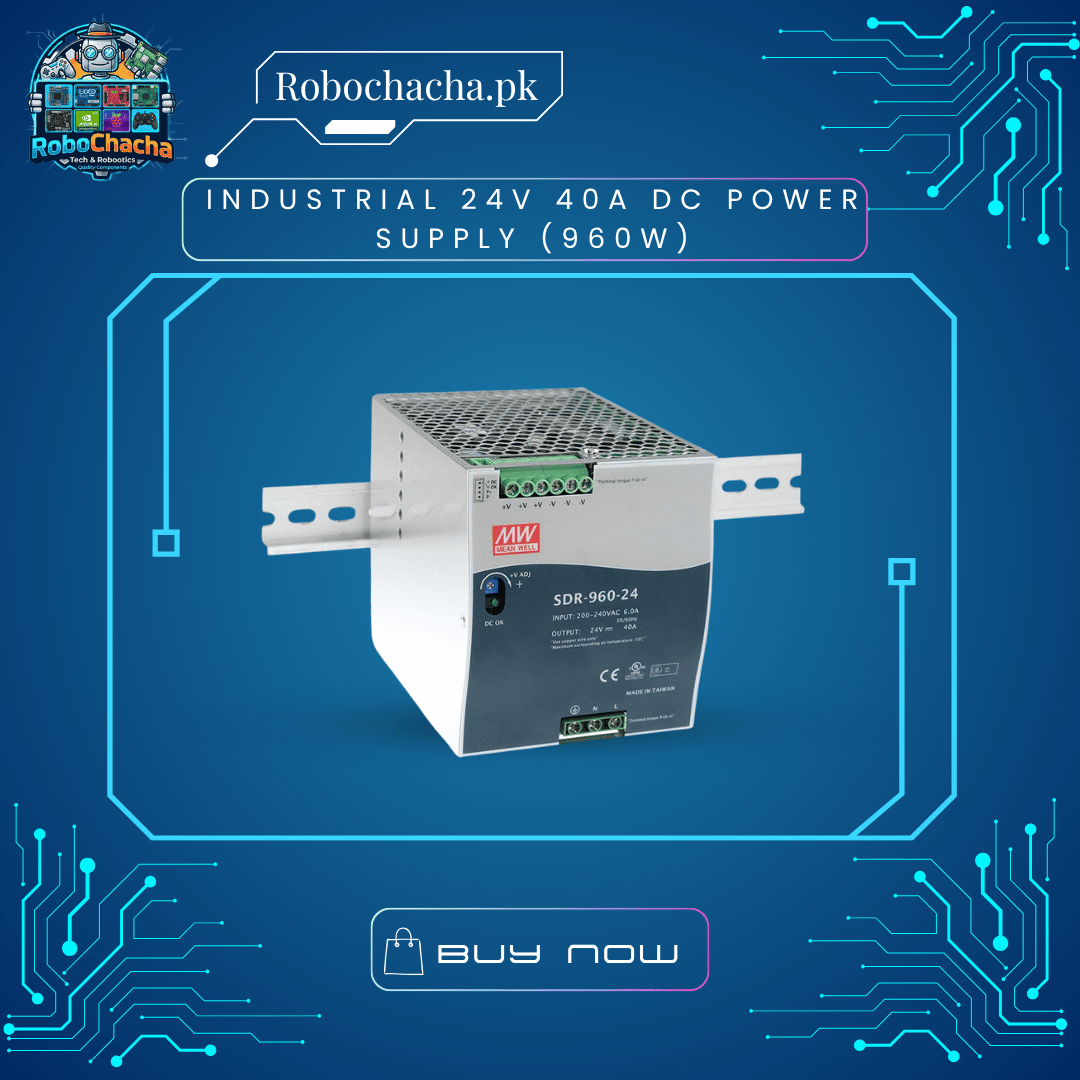 Industrial 24V 40A DC Power Supply (960W) Heavy Duty 24V 40A 960W Industrial Switching Power Supply SMPS Stock Lot with Dual Cooling Fans and Screw Terminals