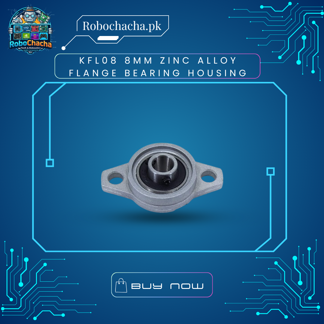 KFL08 8mm Zinc Alloy Flange Bearing Housing KFL08 8mm Self-Aligning Mounted Flange Block Bearing inside a Diamond Zinc Alloy Housing for 3D Printers and CNC Machine Frames