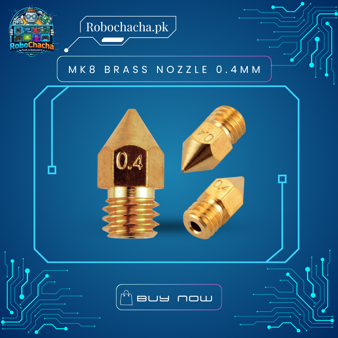 MK8 Brass Nozzle 0.4mm MK8 0.4mm M6 Threaded Brass Extruder Nozzle Replacement for 1.75mm Filament Creality Ender 3 3D Printer