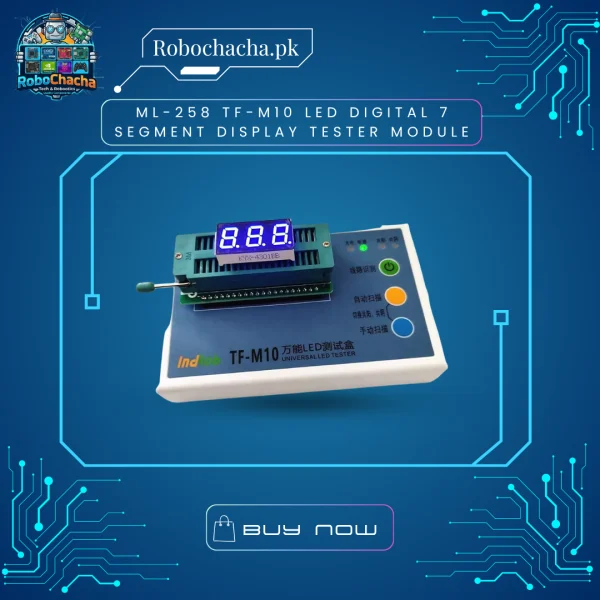 ML-258 TF-M10 Universal LED Digital 7 Segment Display Tester Module for Common Anode and Cathode Diagnostics