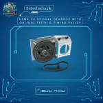 Heavy-Duty NEMA 34 Helical Gearbox with Oblique Teeth and Integrated Timing Pulley Output for Industrial CNC and Robotics