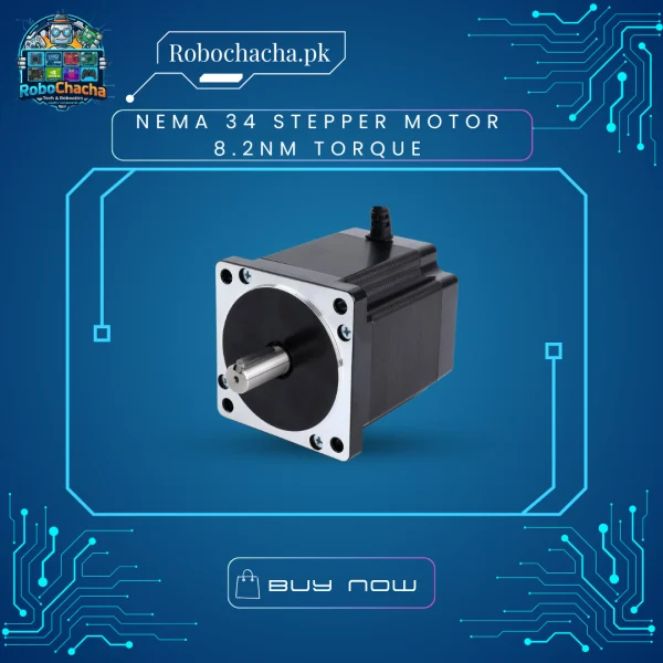 NEMA 34 Heavy Duty Stepper Motor 8.2Nm Torque 100mm Body Length with 14mm Keyed Shaft for Industrial CNC
