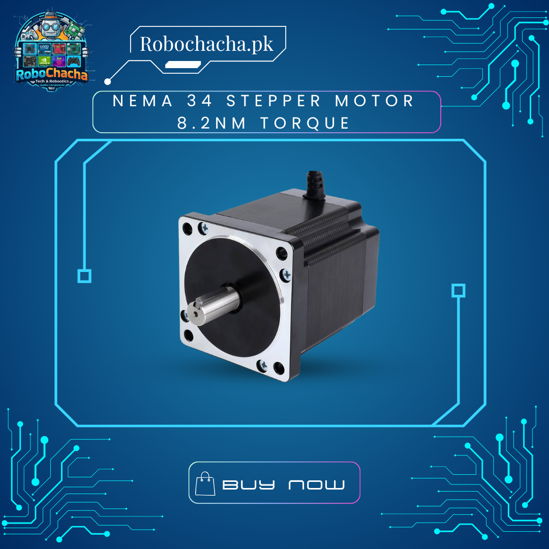 NEMA 34 Stepper Motor 8.2Nm Torque NEMA 34 Heavy Duty Stepper Motor 8.2Nm Torque 100mm Body Length with 14mm Keyed Shaft for Industrial CNC