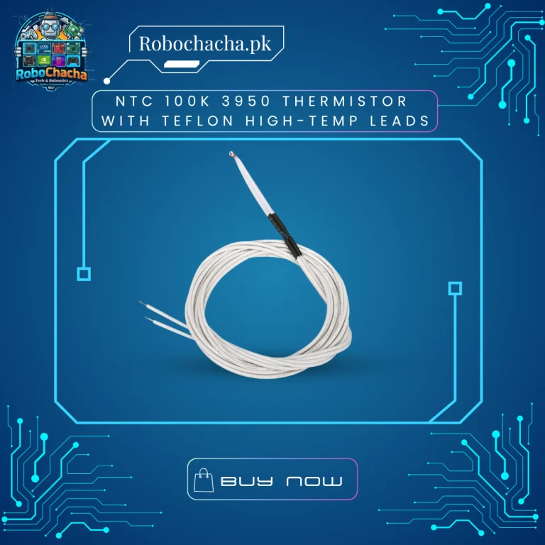 NTC 100K 3950 Glass Bead Thermistor Sensor with 1-Meter Teflon High-Temperature Wire Leads for 3D Printers