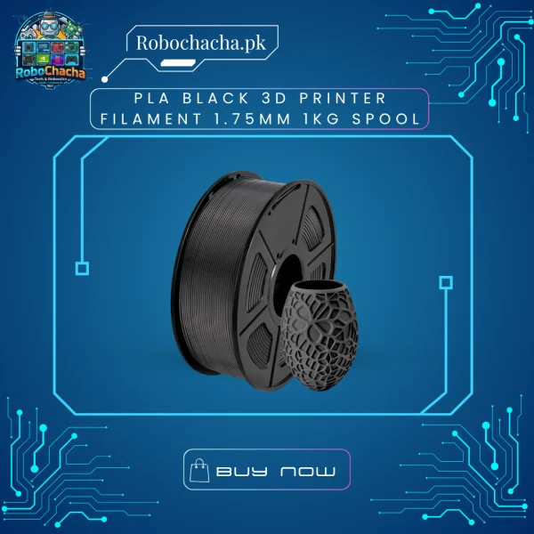 Premium Black PLA 3D Printer Filament 1.75mm Diameter 1kg Net Weight Spool Roll